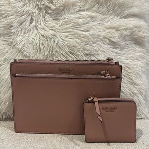 Kate Spade Brown Cosmetic Bag and Case Set